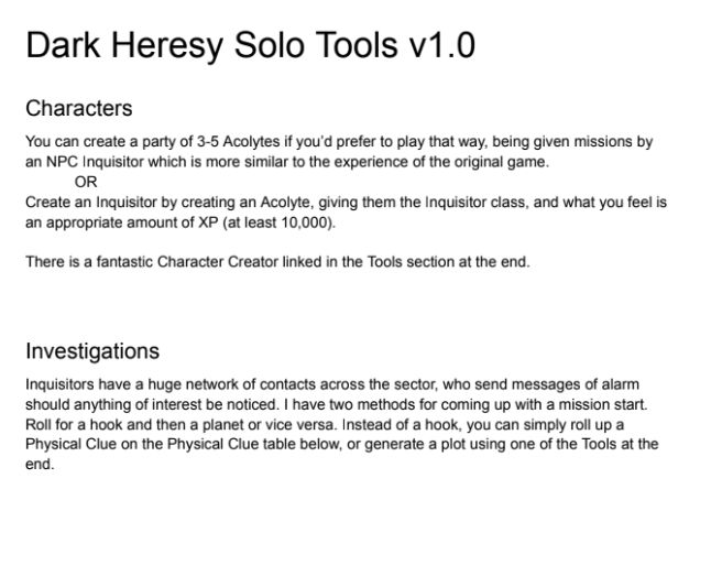 Cover image for Dark Heresy 2e Solo Tools and Resources
