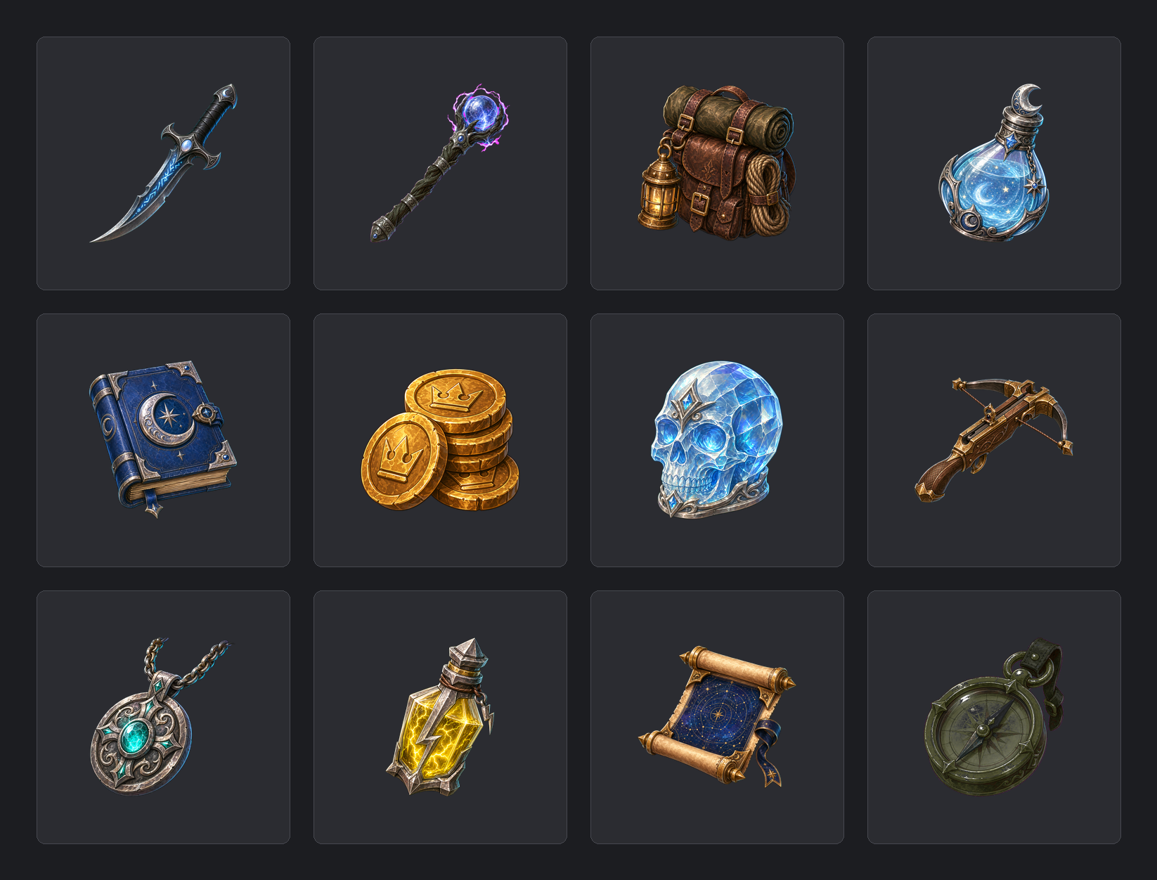 Rpg Robes Icon Pack 01 is live — here's what's inside - 48 Fantasy RPG Item Icons by ...