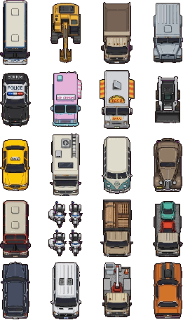 Pixel Cars Collection 100+ Cars & Vehicles Pixel Art Pack by Seveneves.ai