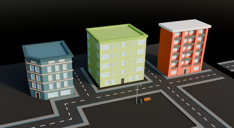 Low Poly Modular City Pack by MKAssets