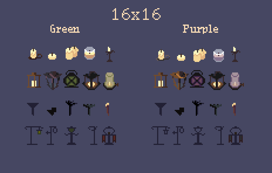 Simple Light Sprite Animated Lights: Prop Sprite Pack by BluBerri
