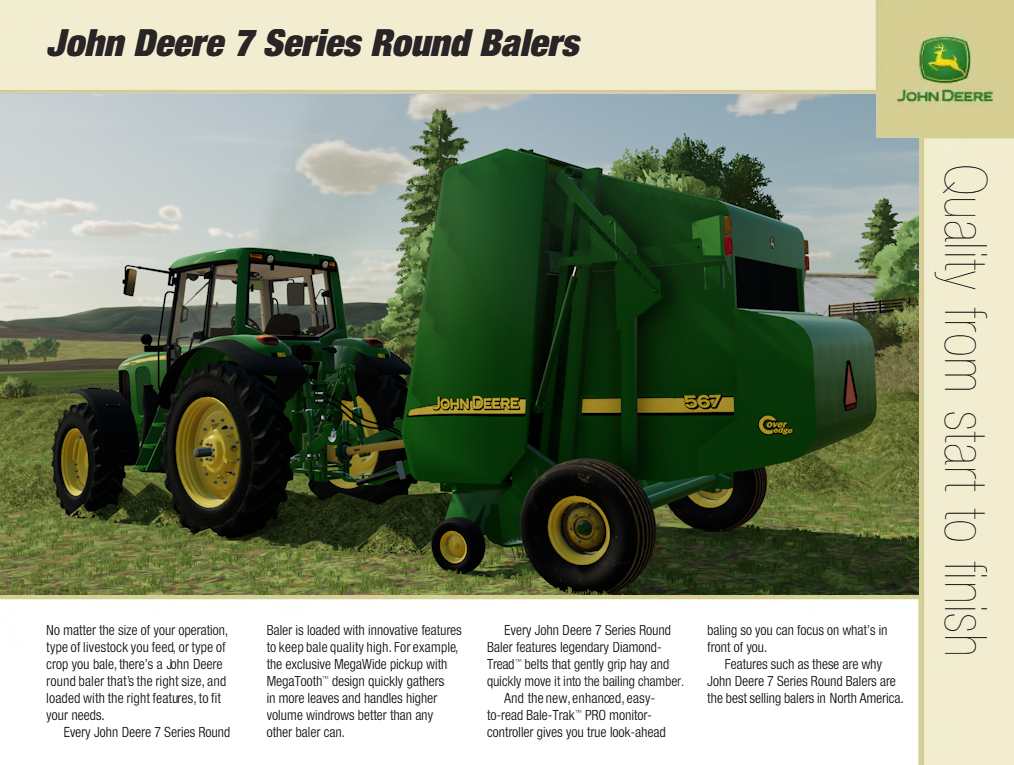 Screenshot 2 for John Deere 30, 5, 6, and 7 Series Round Balers - FS22