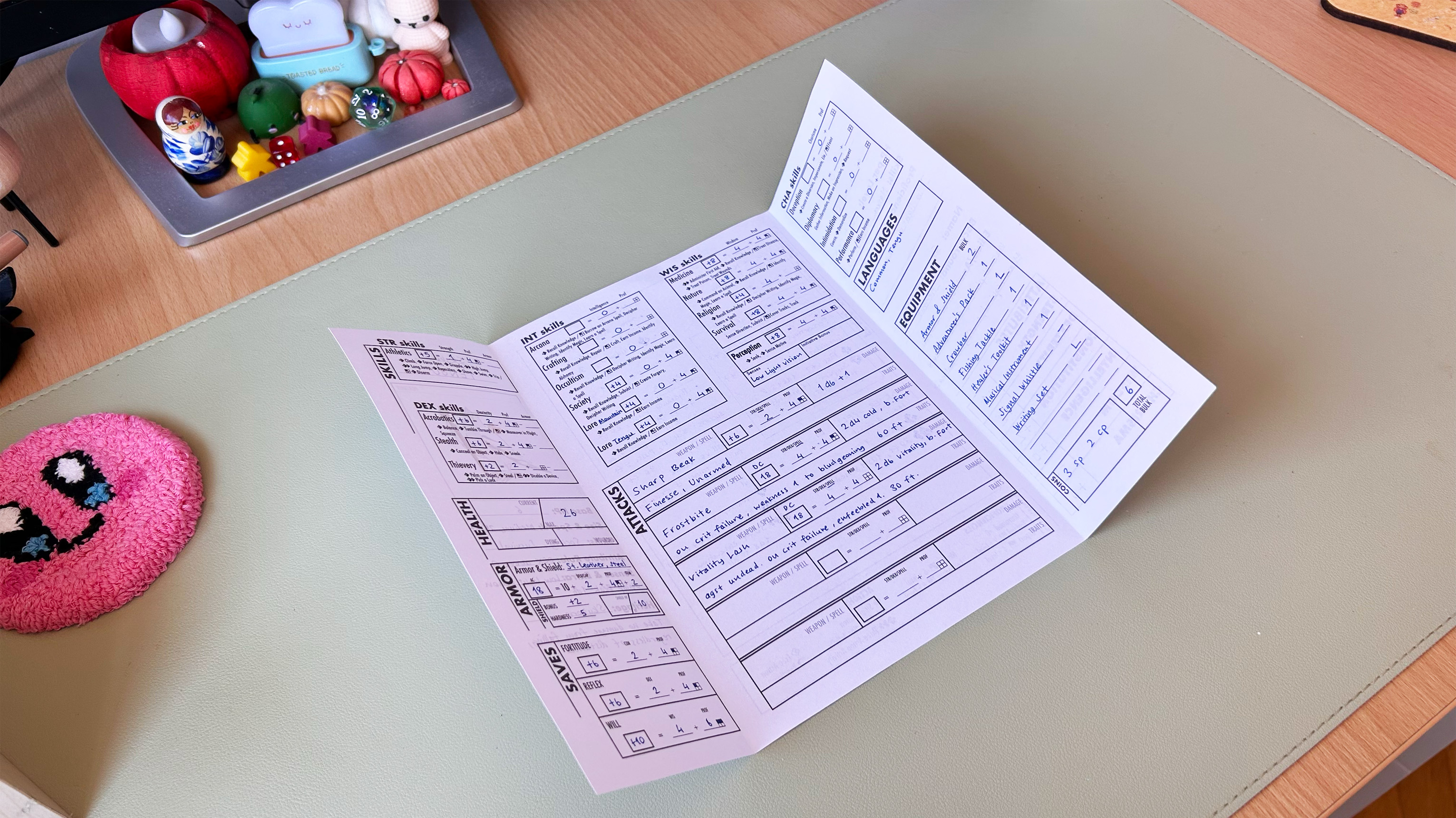 Simple Pathfinder 2E Character Sheet by Daelight Studios