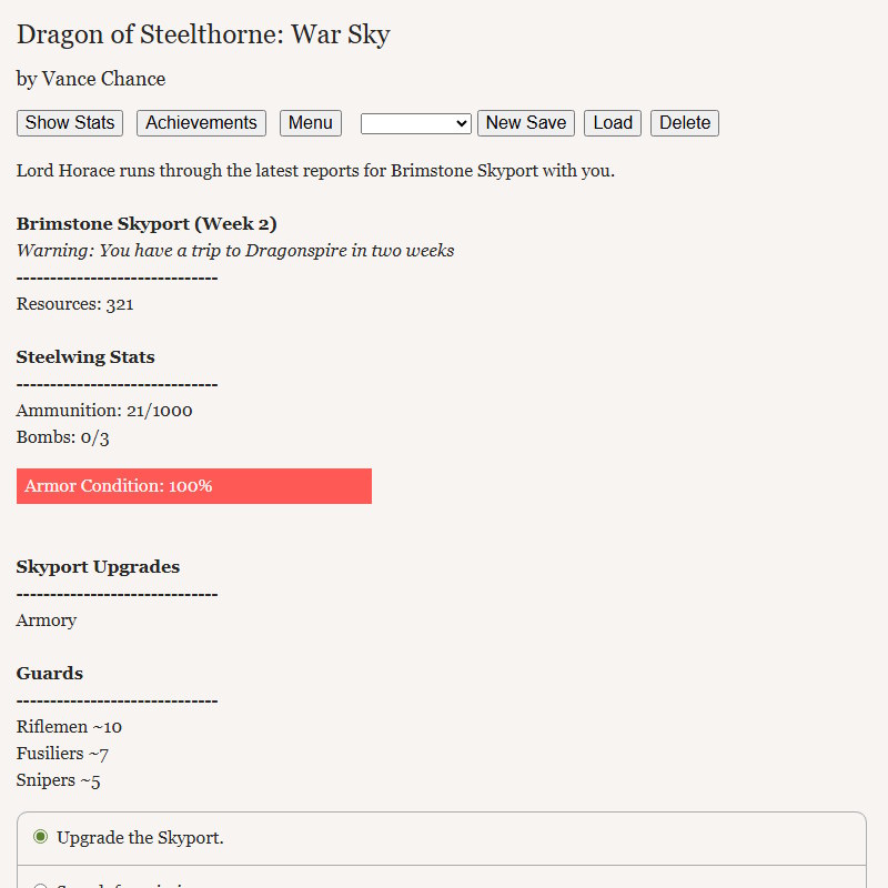 Screenshot 2 for Dragon of Steelthorne: War Sky