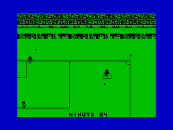 Fútbol rápido y emocionante en tu ZX Spectrum Acción de juego en Speccy Soccer MicroHobby Edition 2025