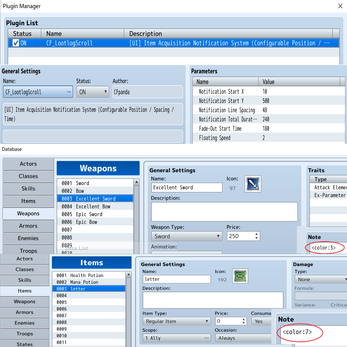 RPG Maker MZ MV Plugin - Loot Notification UI with Icons Gold and ...