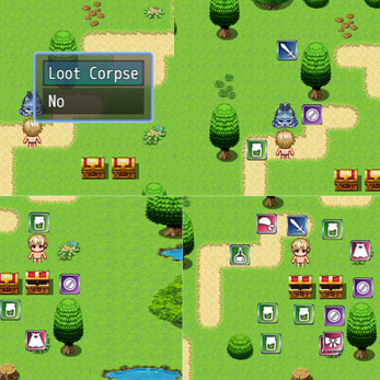 RPG Maker MZ Plugin - Enemy Loot with Firework Scatter Drops by CFpandaRPG