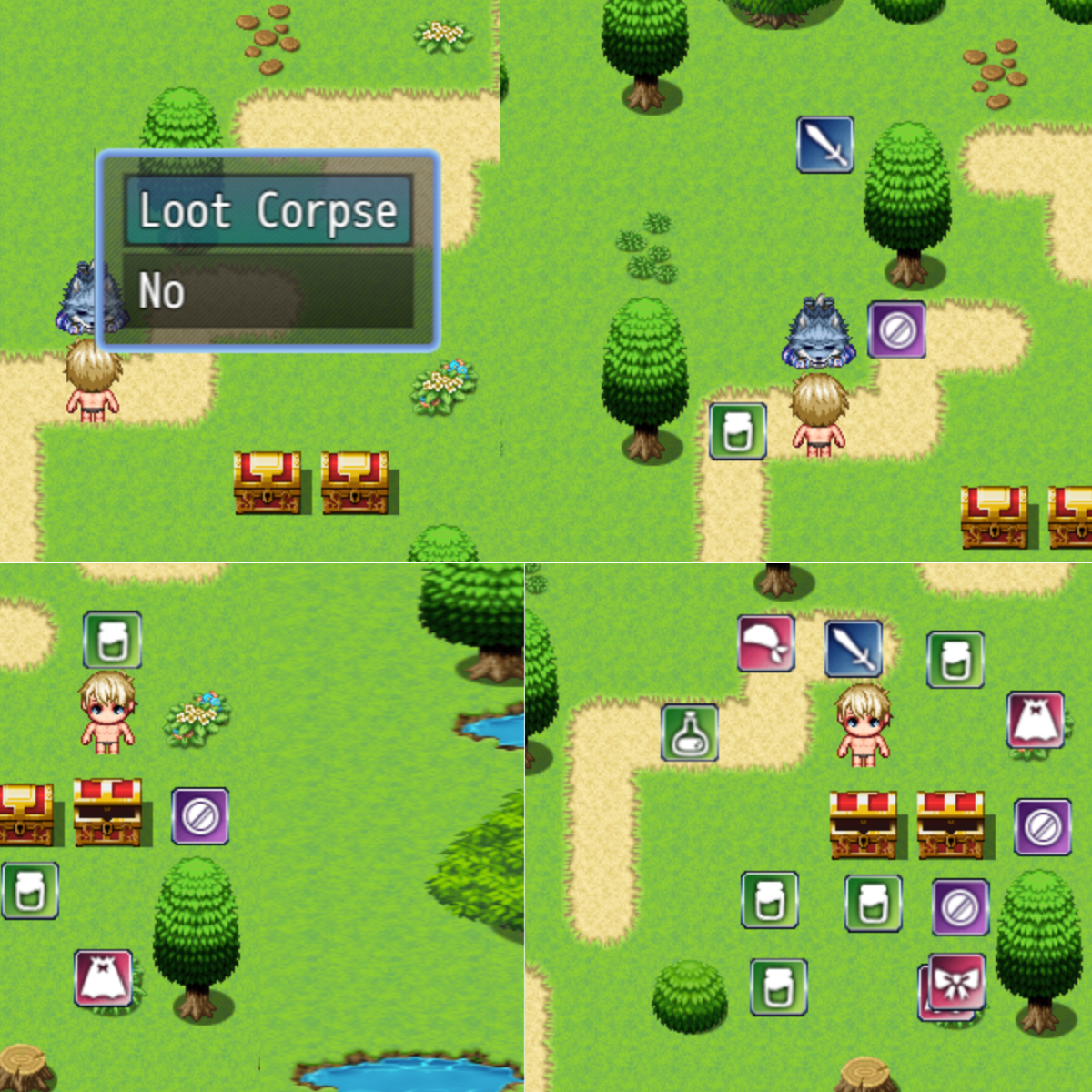 RPG Maker MZ Plugin - Enemy Loot with Firework Scatter Drops by CFpandaRPG