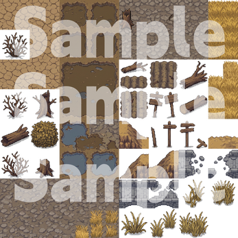 Medieval Battlefield & Ruins Pixel Art Tileset Pack by Cute SCKR