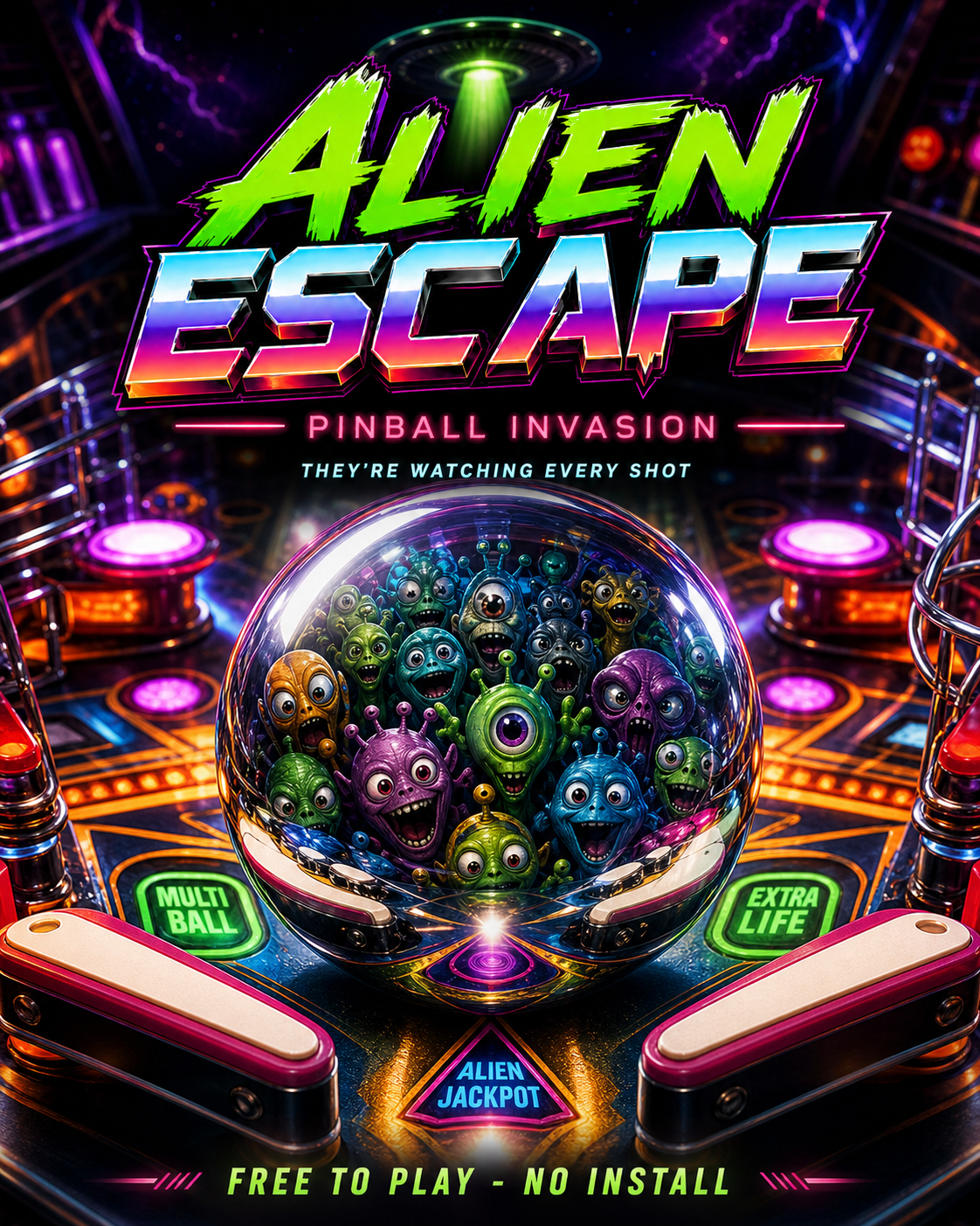 Screenshot 5 for Alien Escape Pinball