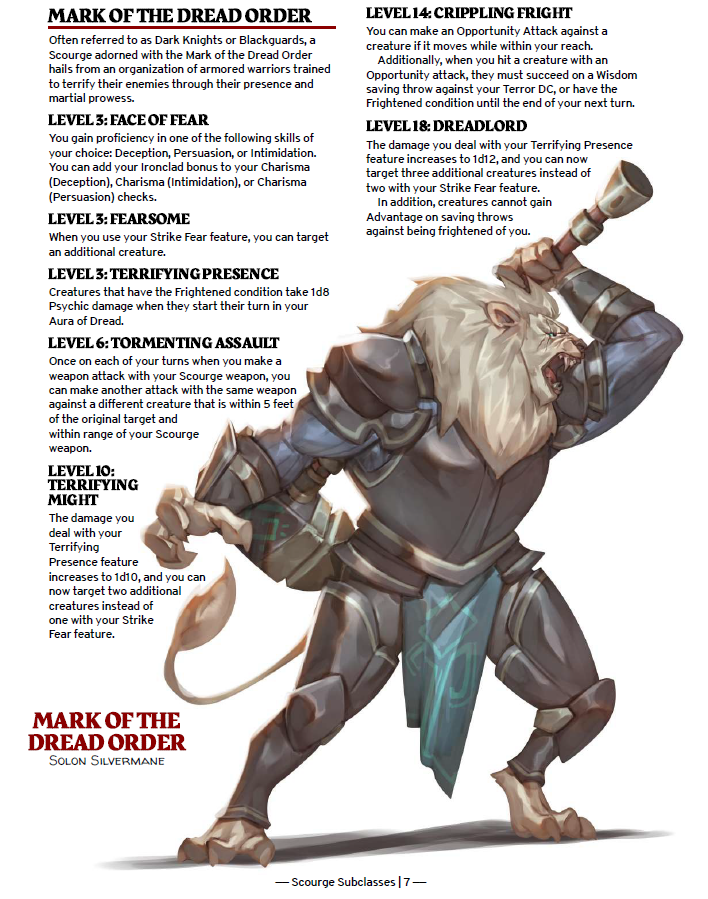 Screenshot 7 for THE SCOURGE CLASS - DND 5.5E