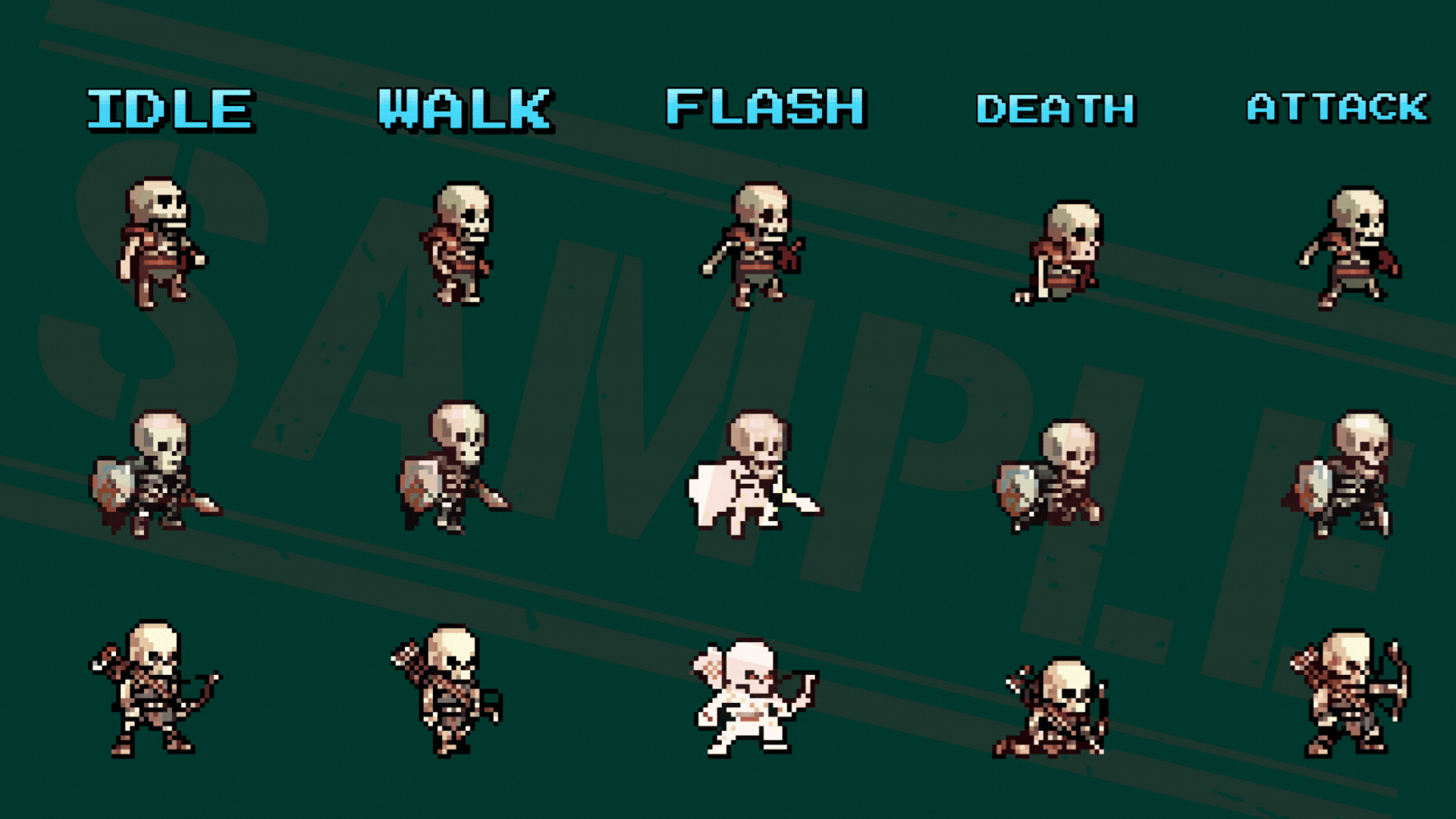 Animated Skeleton Enemy Pack (32x32 Pixel Art) by MutterPixel Studio