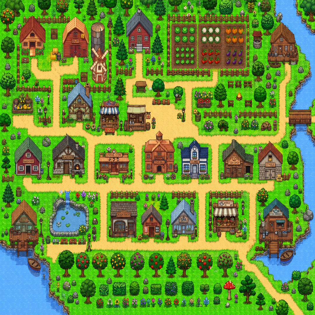 Fantasy Village Buildings & Map Assets Bundle by Kibyra
