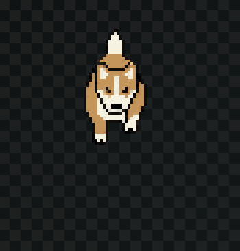 pixel art dog with 7 animations by Shawn.Yao