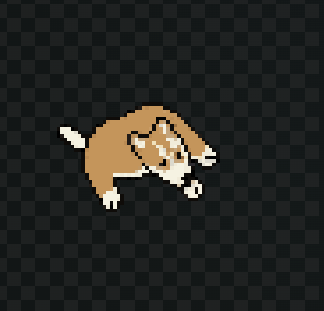 pixel art dog with 7 animations by Shawn.Yao