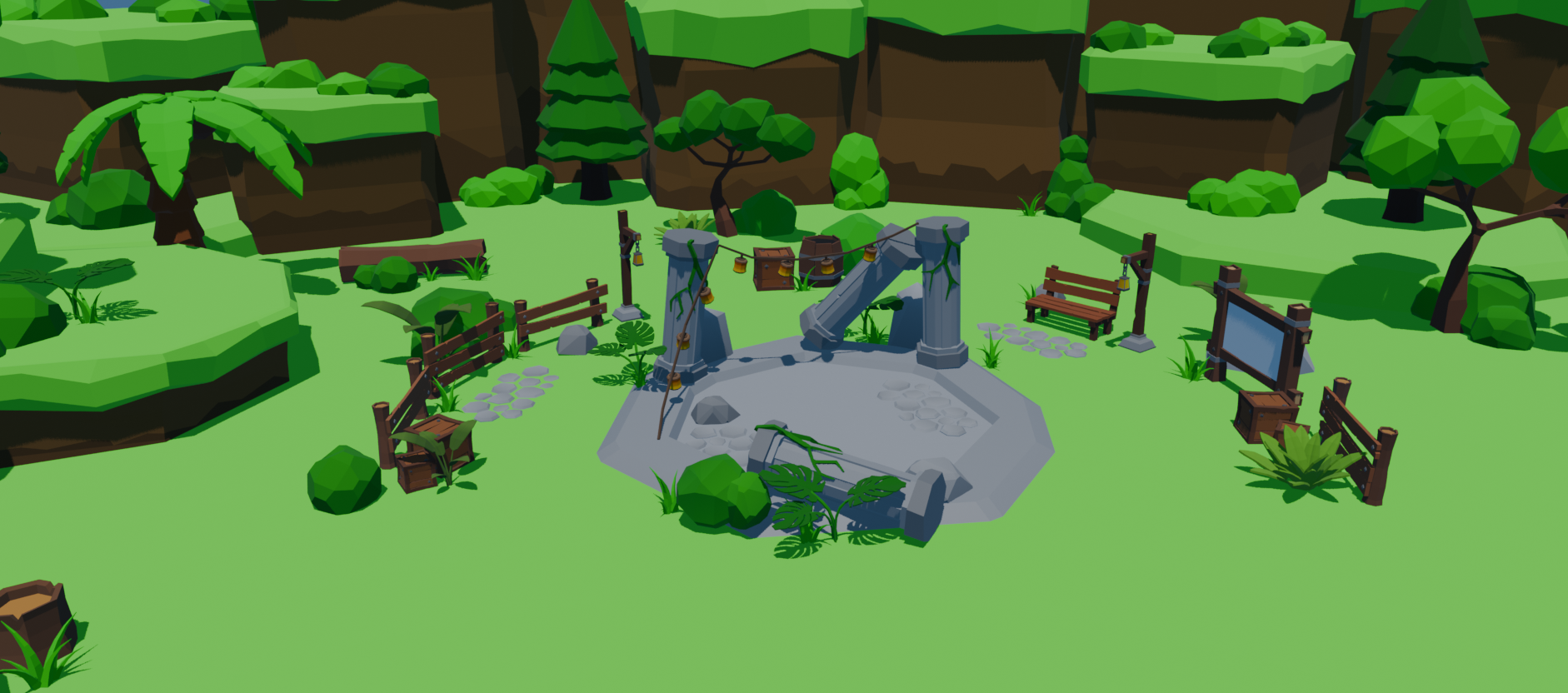 low poly roblox lobby by jurcakk