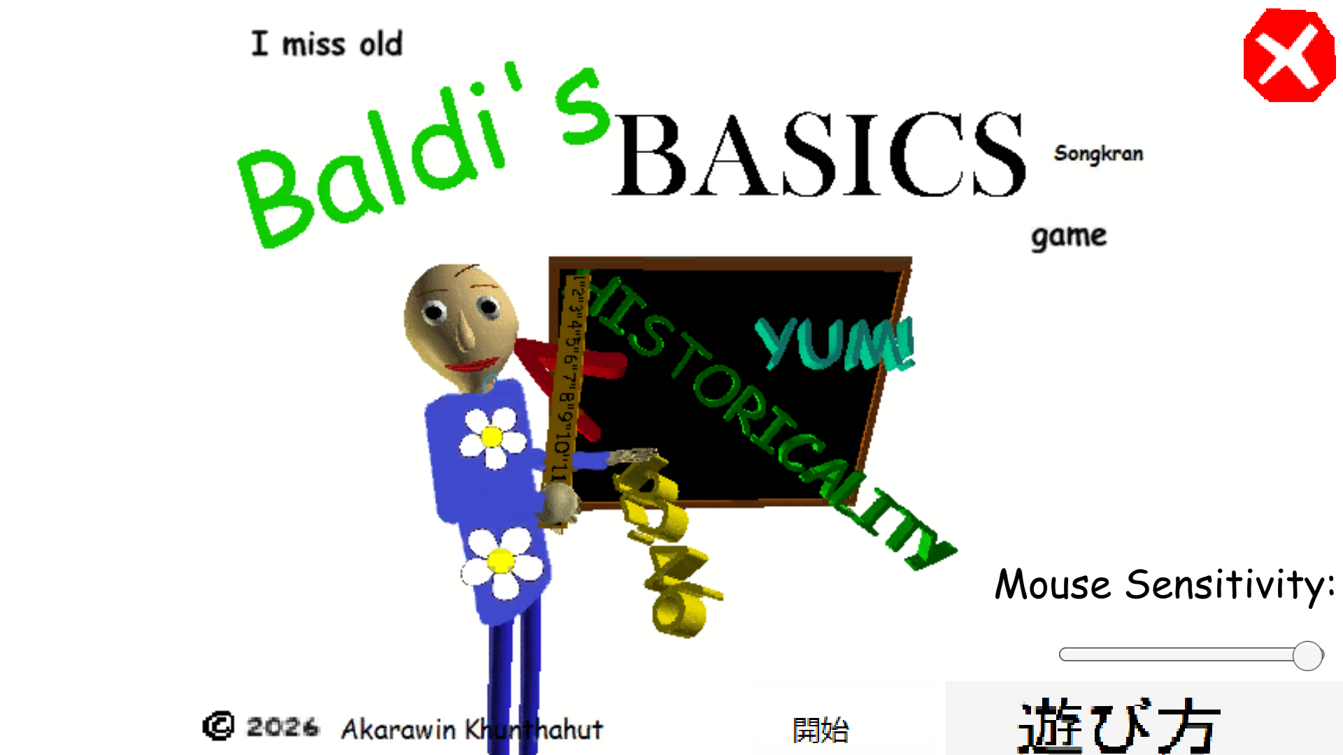 Screenshot 2 for I miss old Baldi's Basics Songkran game
