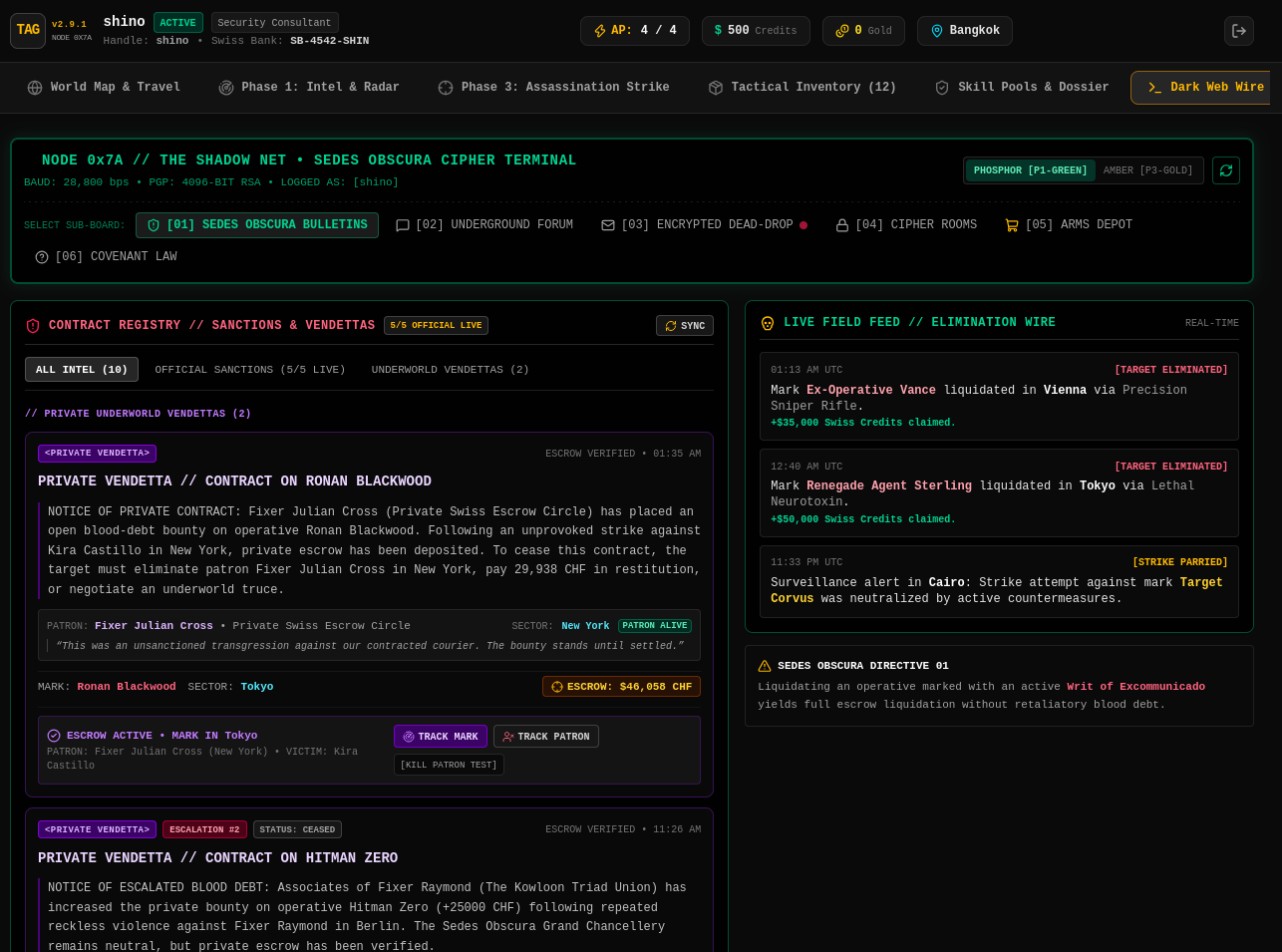 Spy Math Games TAG: A text-driven, turn-based espionage MMORPG with true permadeath ...