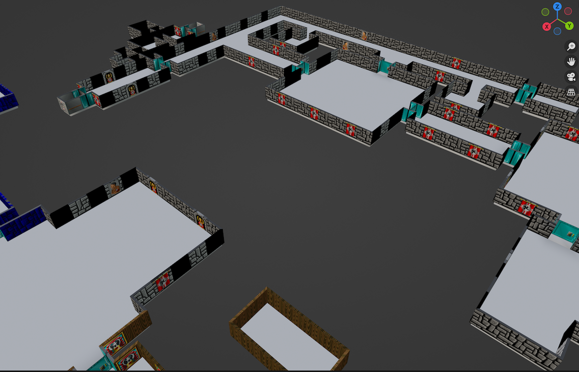 Wolfenstein 3D Classic Map 0 in FBX format by lemon74