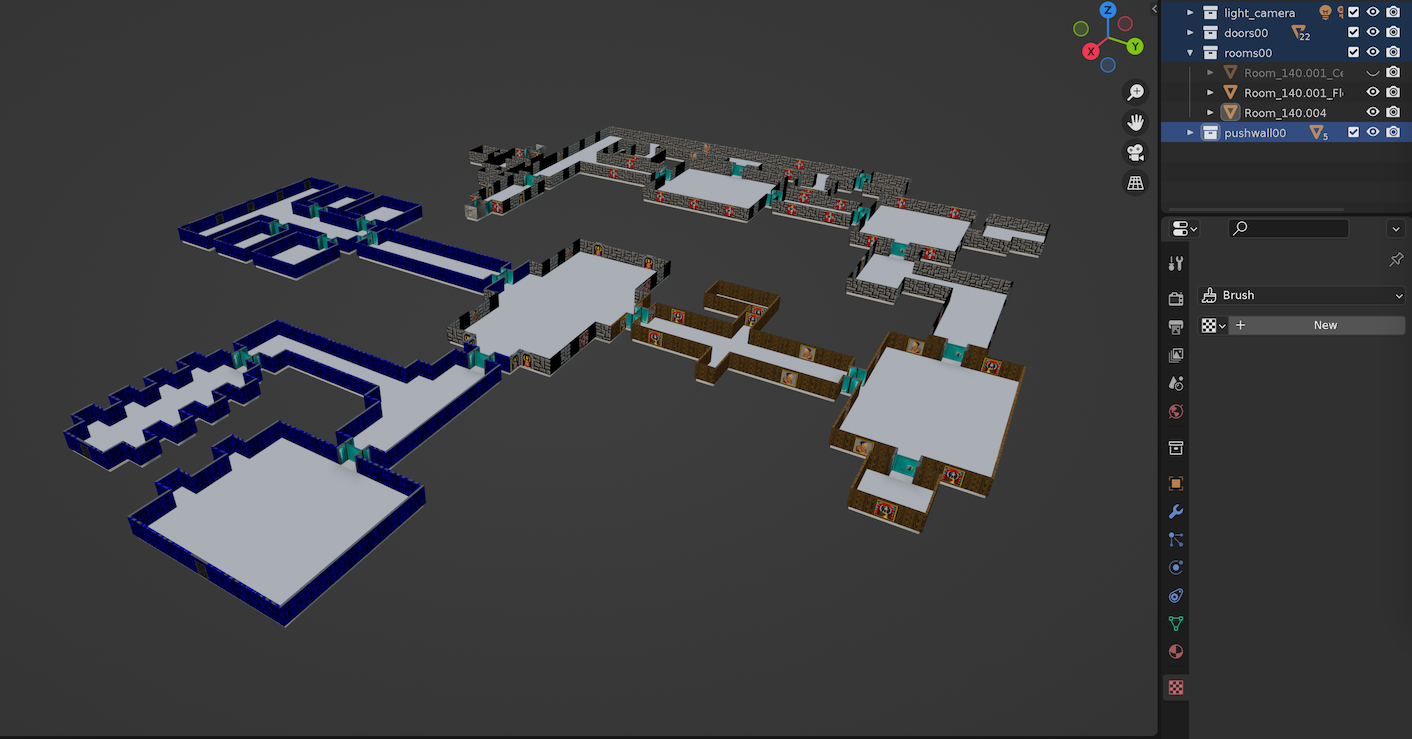 Wolfenstein 3D Classic Map 0 in FBX format by lemon74