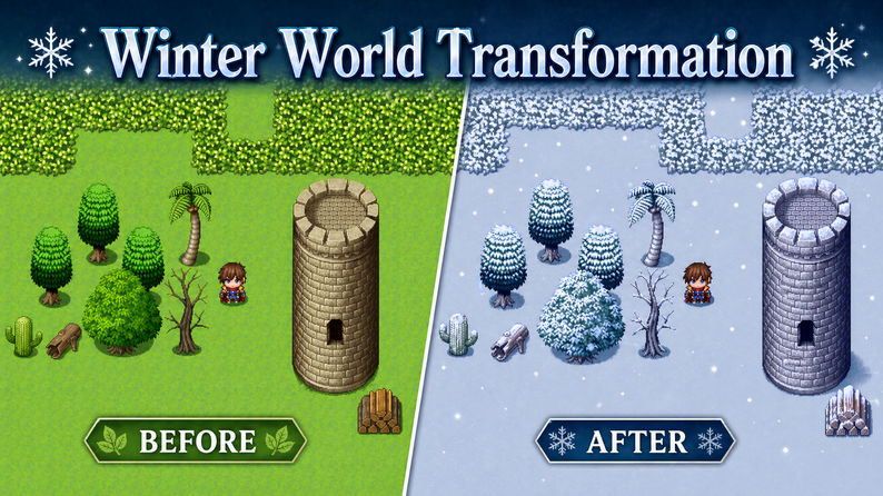 Winter World Transformation for RPG Maker MZ by BitQuest Studio