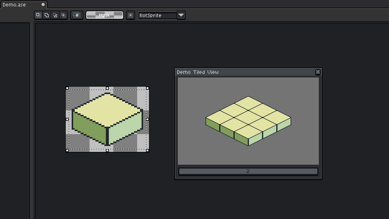 Aseprite Script: Isometric Tiled Mode by CR4T3R