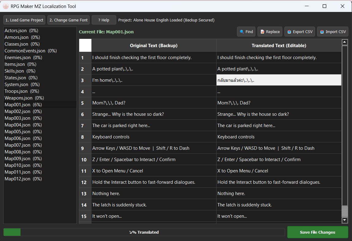 Screenshot 3 for RMMZ Localization Tool