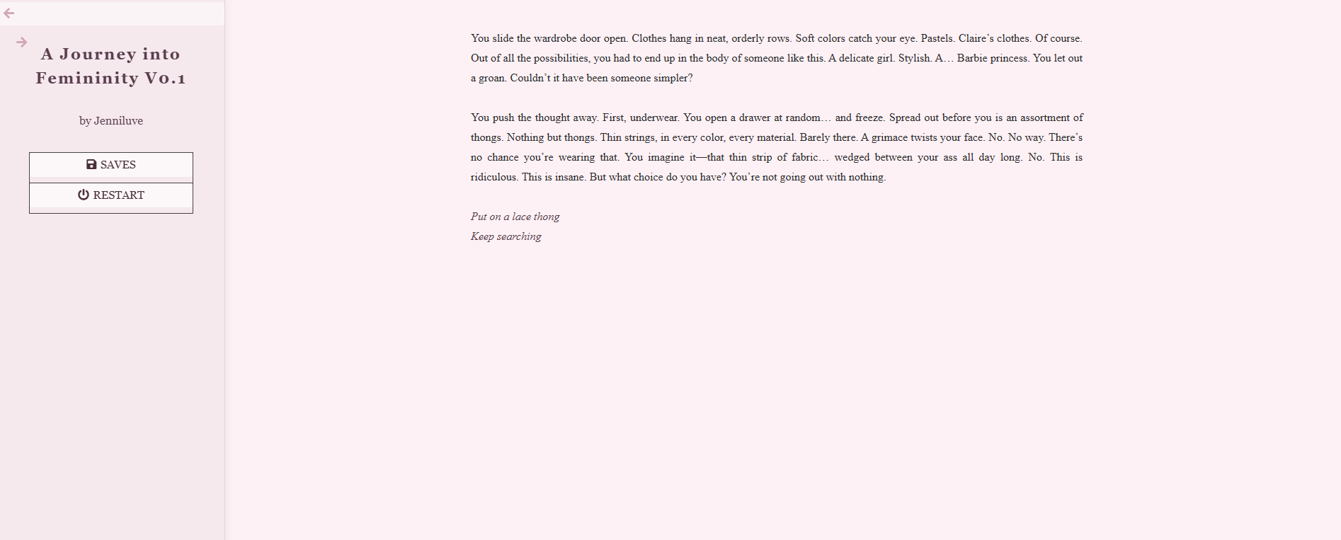 Screenshot 2 for A Journey into Femininity