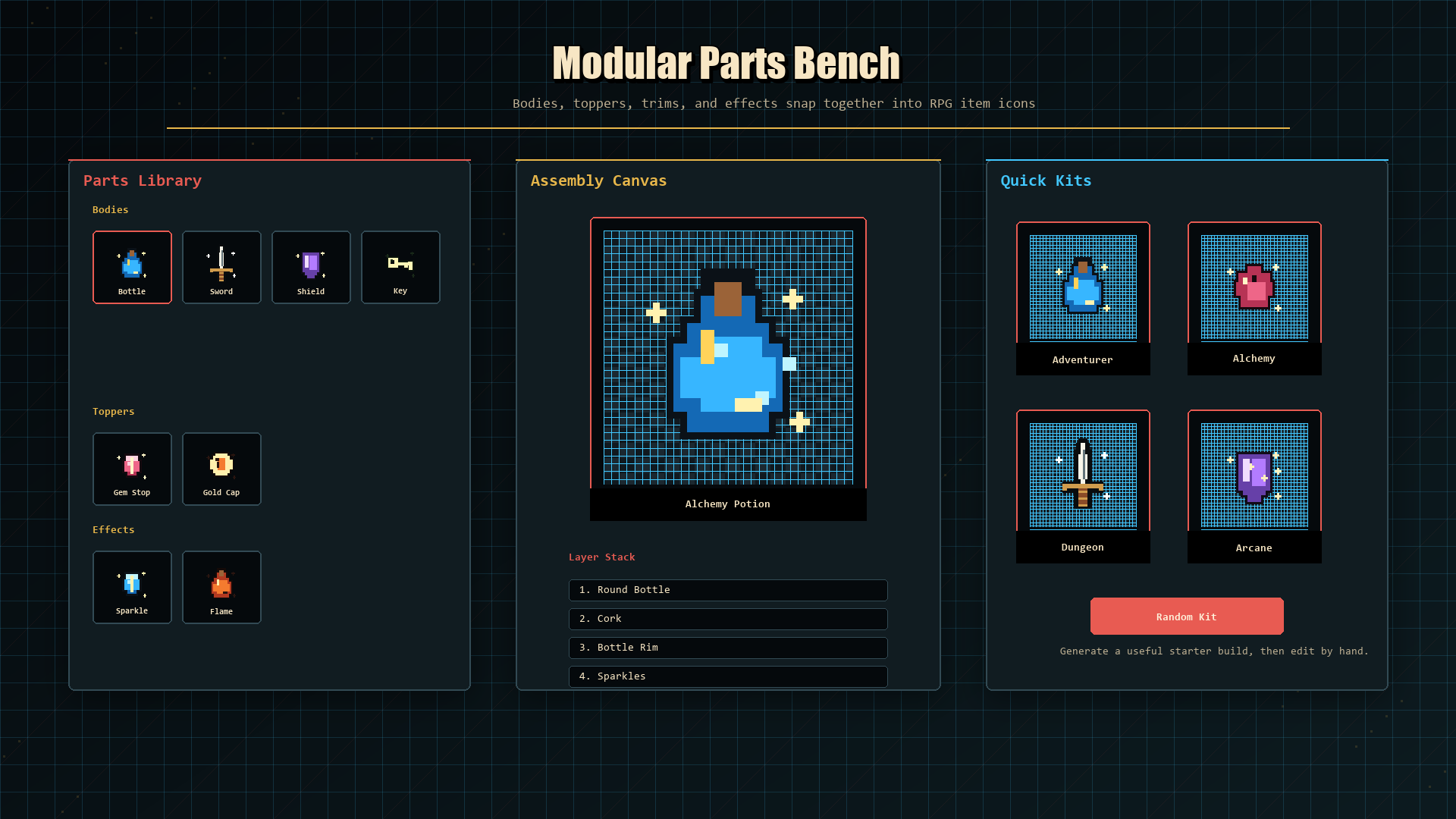 Pixel Part Forge – Create RPG Item Icons Fast (Modular Pixel Builder ...