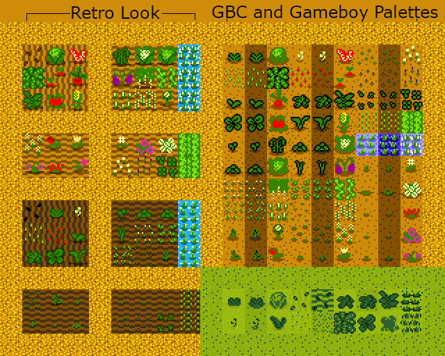Complete Game Boy Color Style RPG Tileset Pack by goblinspire