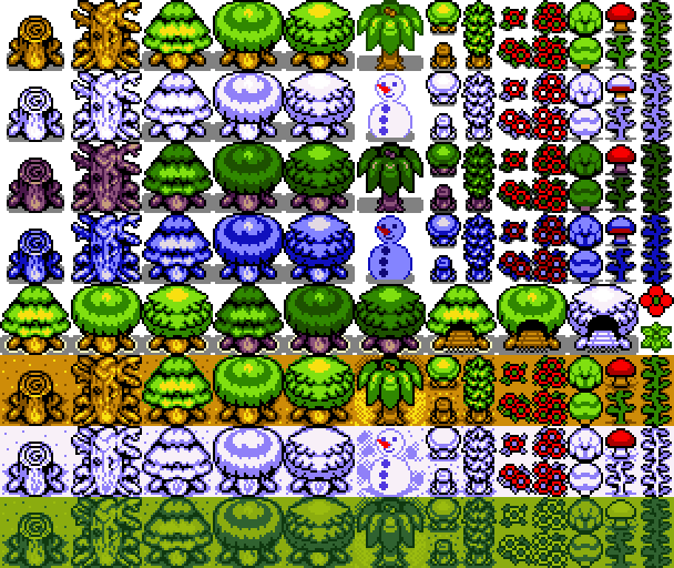 Gameboy Rpg Sprites Complete Game Boy Color Style RPG Tileset Pack by goblinspire