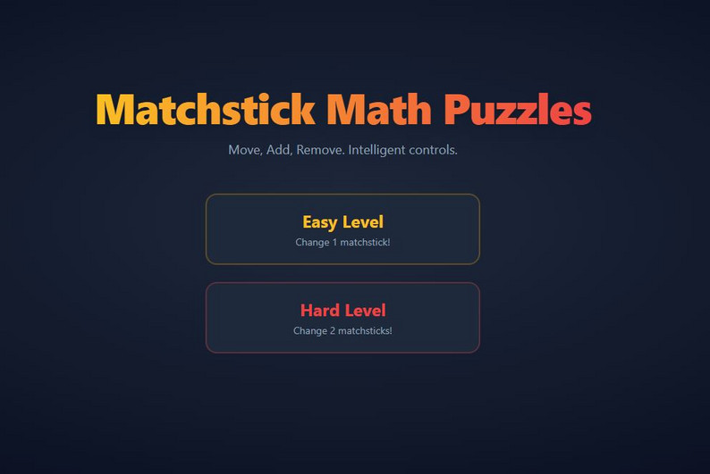 Rob Math Matchstick Math Puzzles by rob