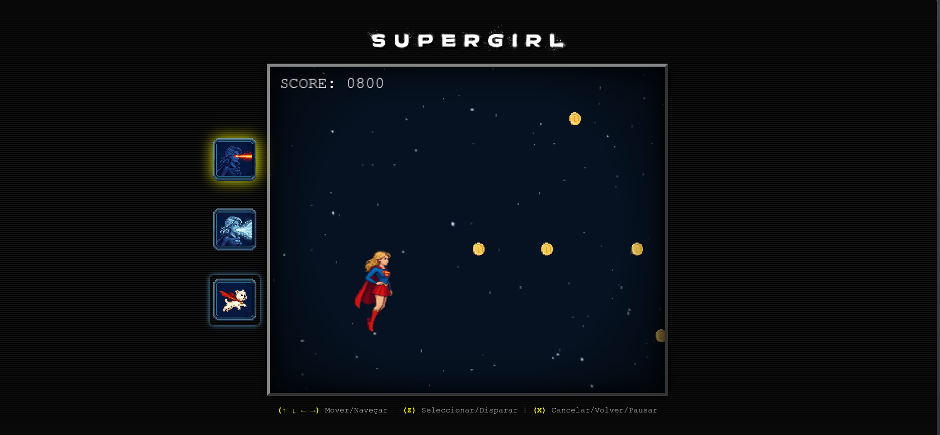 Screenshot 2 for SUPERGIRL Retro Game