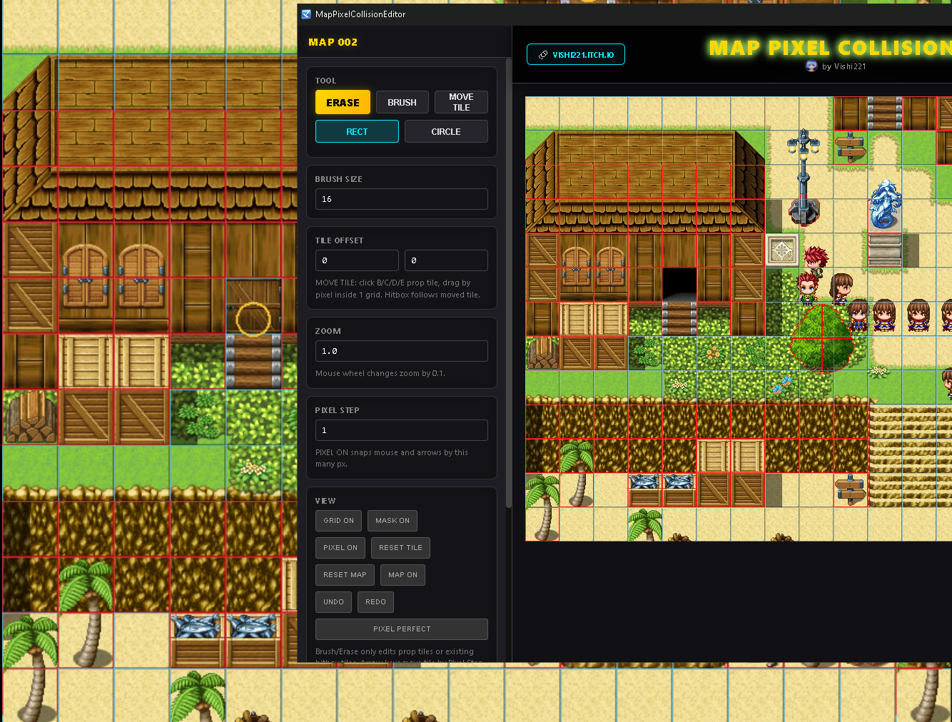 Screenshot 4 for RPG Maker MV/MZ - Map Pixel Collision & Parallax Tile
