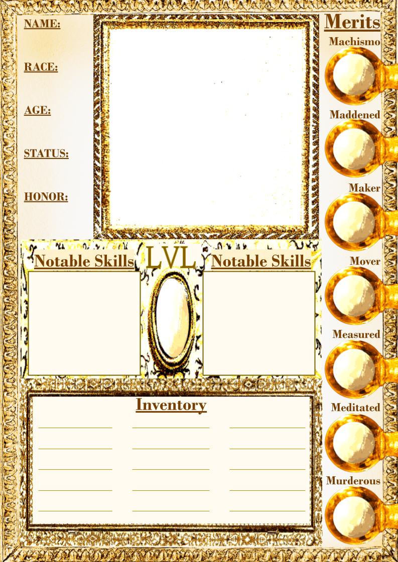 Screenshot 2 for Tales of the Dreamer King : VORPOLAPORIA (Character sheets)