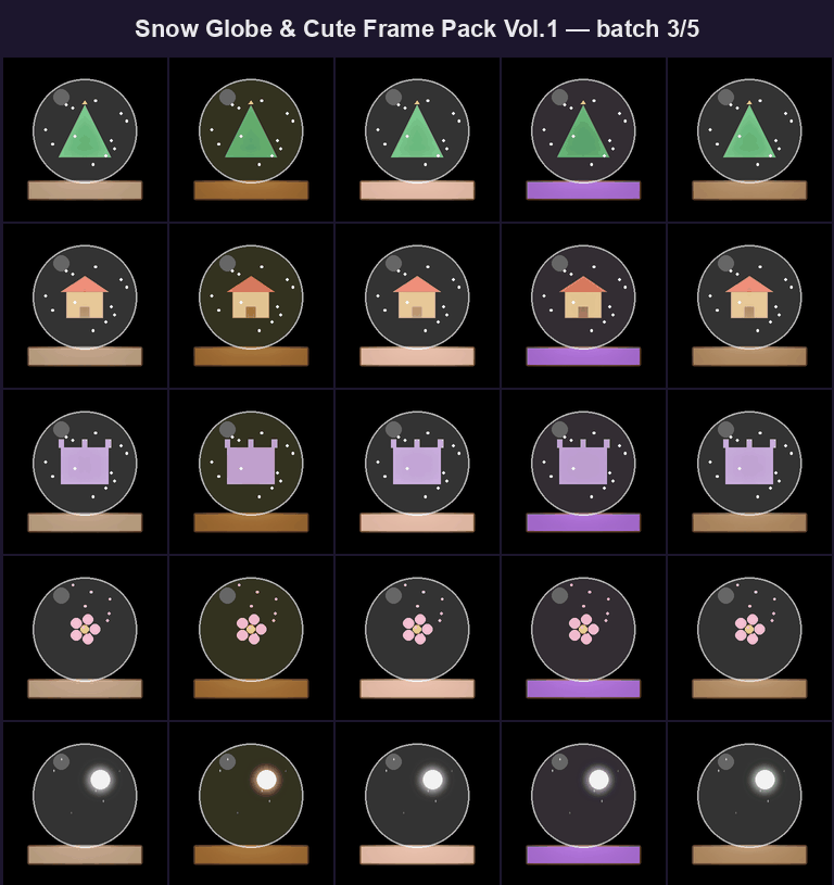 Snow Globe & Cute Frame Pack Vol.1 by Mochi Lab Studio