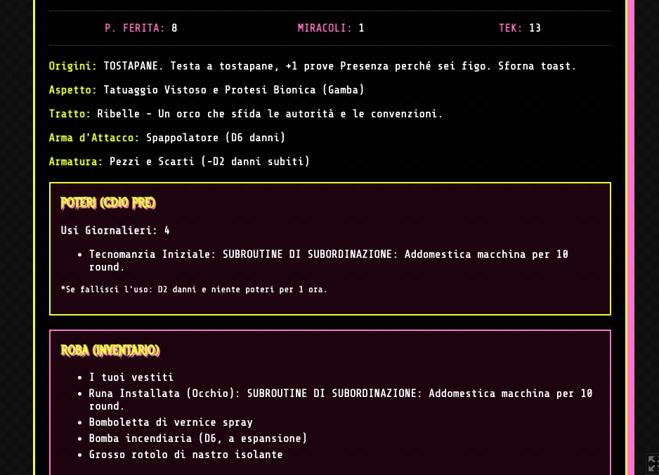 Screenshot 3 for Orc Borg - Generatore Schede Personaggio ITA