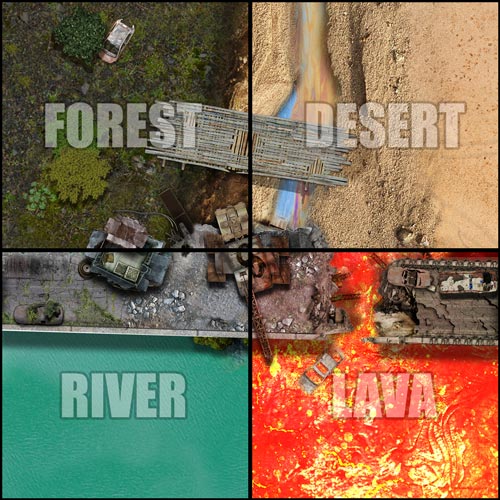 Post-Apocalyptic Battlemap – Hazard Bridge Outpost | VTT Map by Amatsu Maps