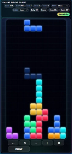 Falling Blocks Ultimate Engine Template – HTML5 Arcade Game Kit ...