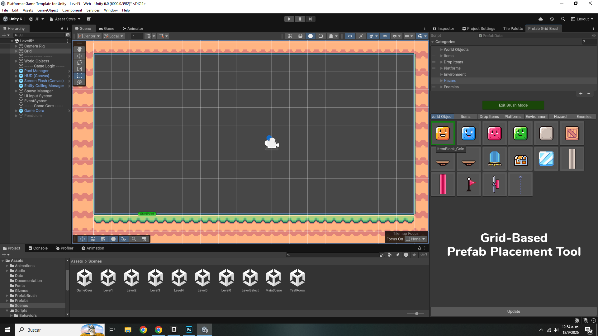 Screenshot 7 for Platformer Game Template for Unity