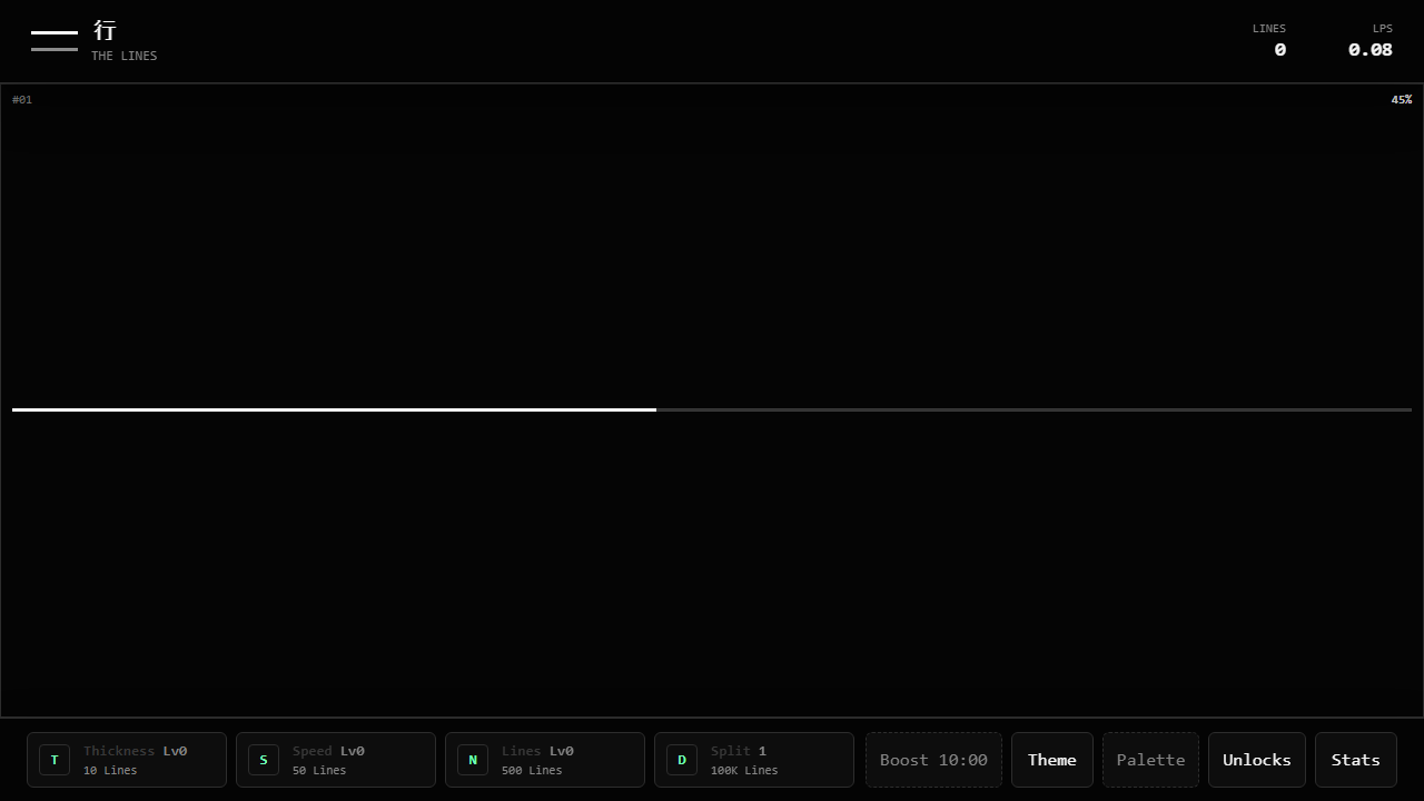 Screenshot 2 for The Lines - Minimalist Idle Game