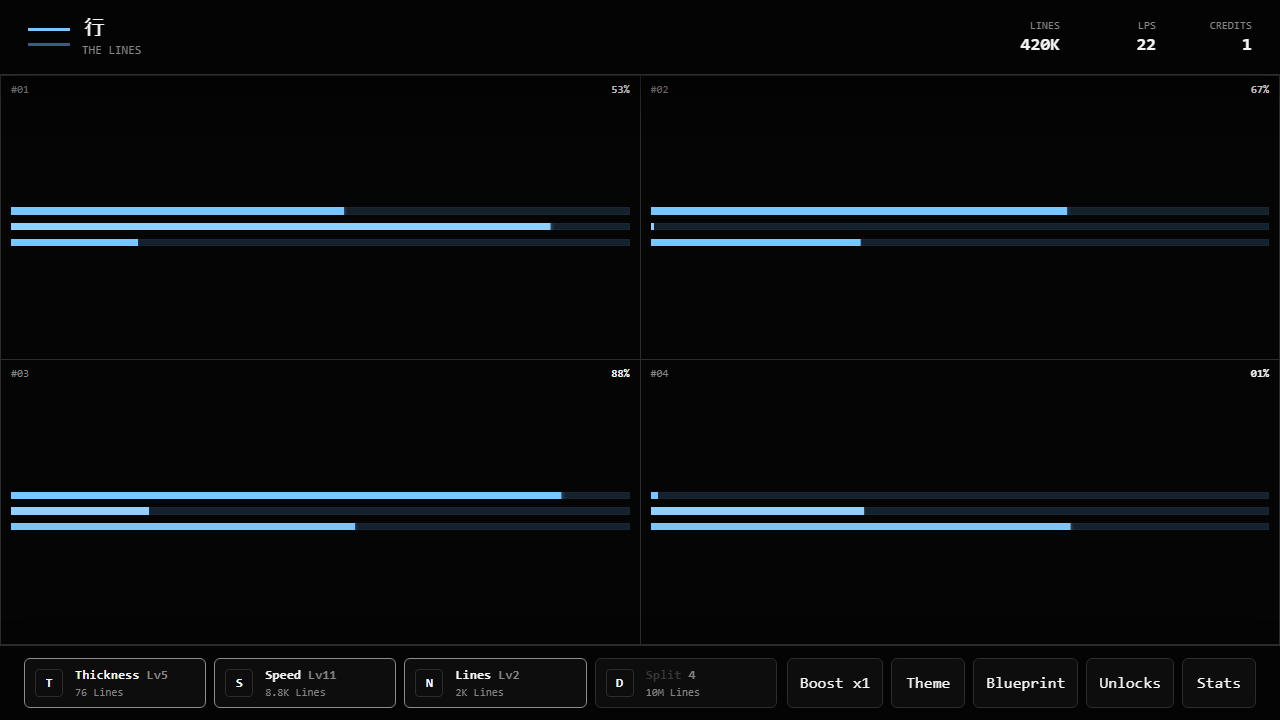 Screenshot 4 for The Lines - Minimalist Idle Game