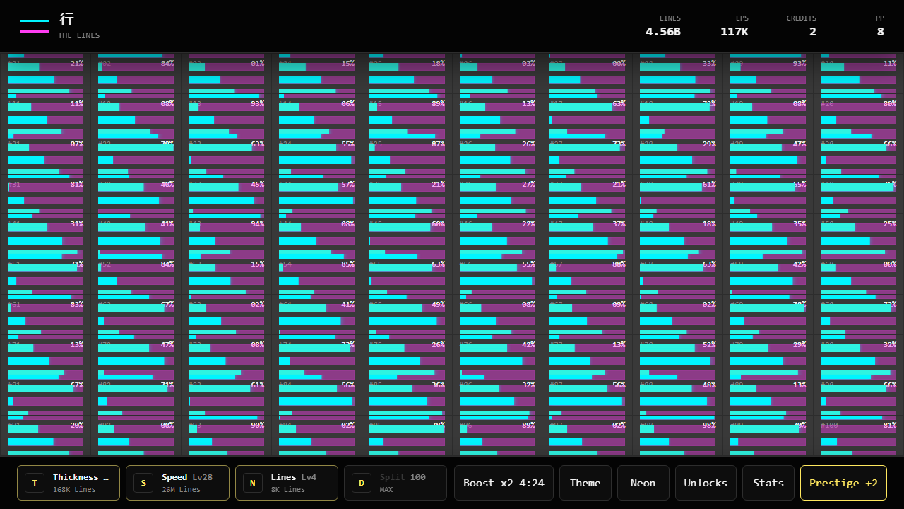 Screenshot 5 for The Lines - Minimalist Idle Game