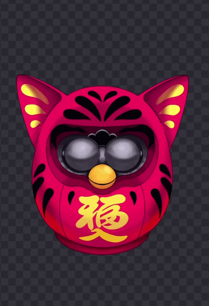 Screenshot 2 for Furby Daruma PNGtuber model