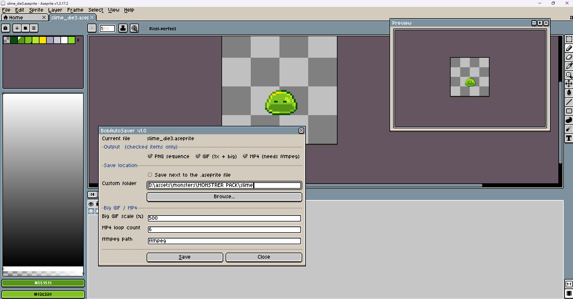 Screenshot 2 for BobAutoSaver for Aseprite