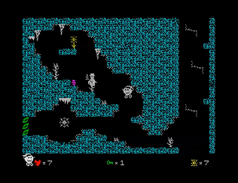 Pantalla de juego de Solseed ZX Spectrum