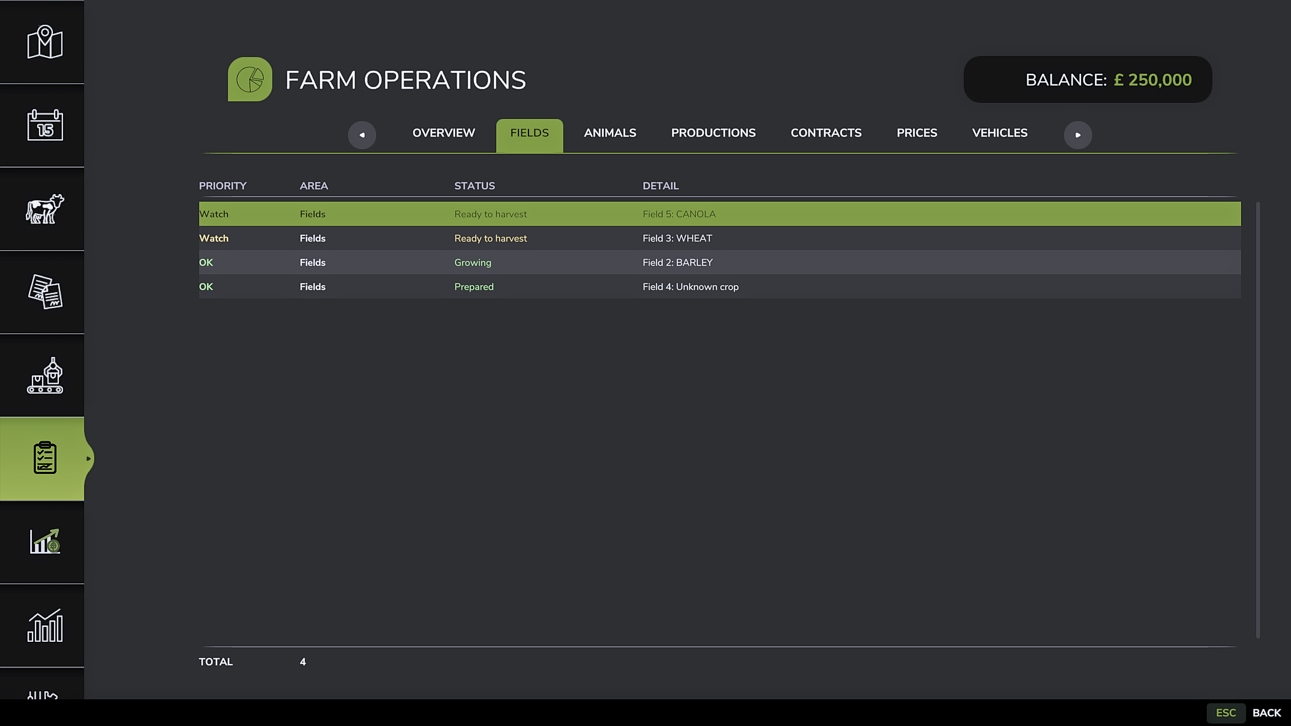 Screenshot 5 for FS25_FarmOperationsDashboard