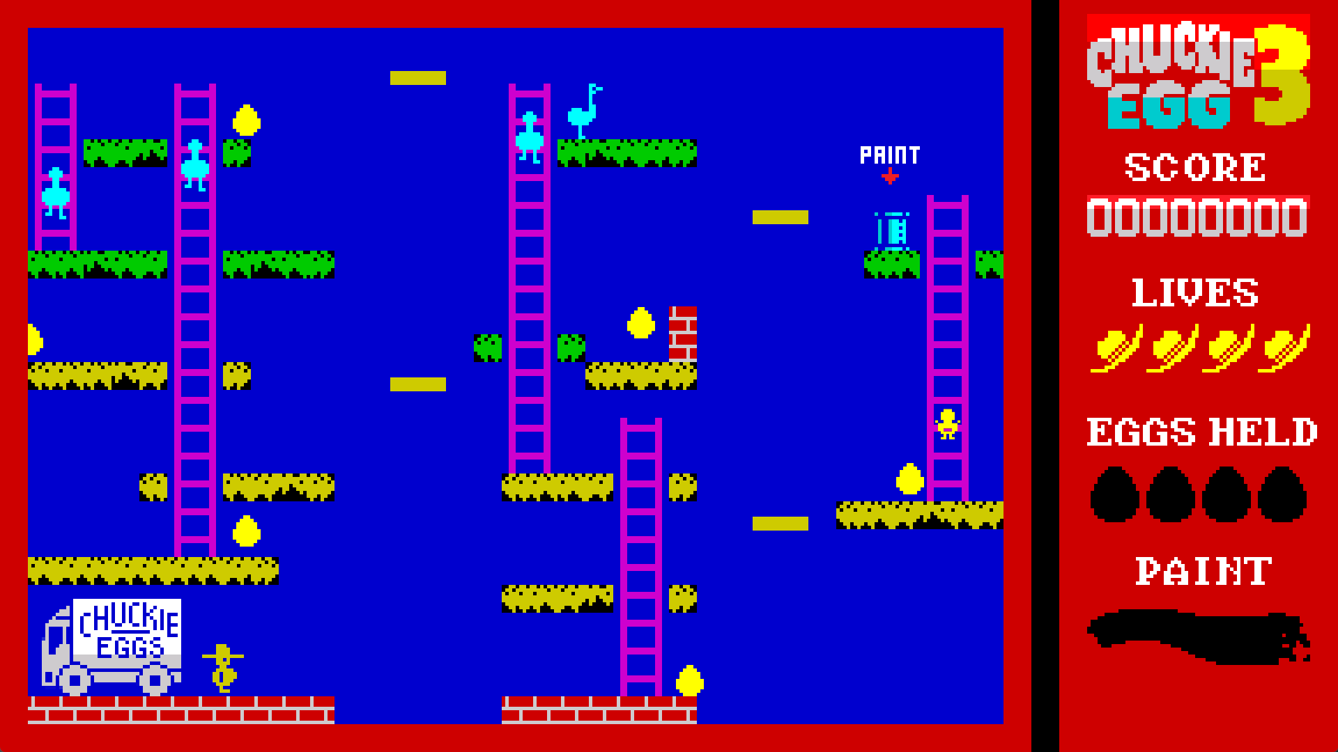 Chuckie Egg 3 Version 1.1 - Chuckie Egg 3 by Langford Productions