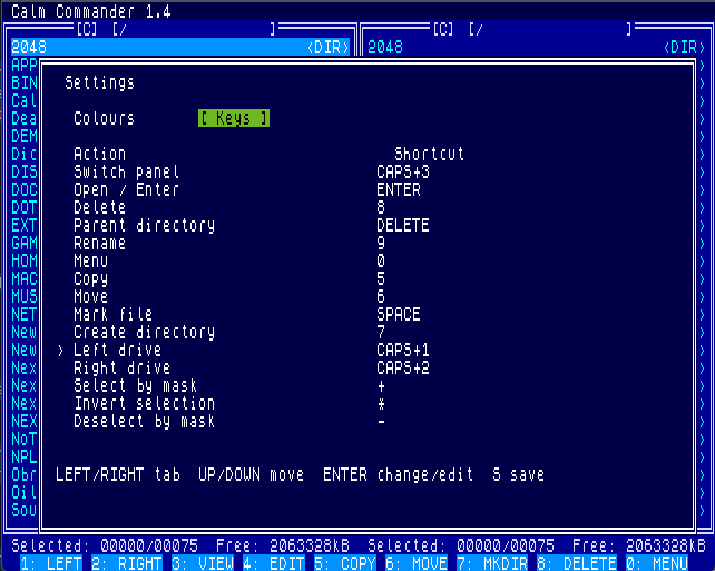 CalmCommander (ZX Spectrum Next) by shrek128