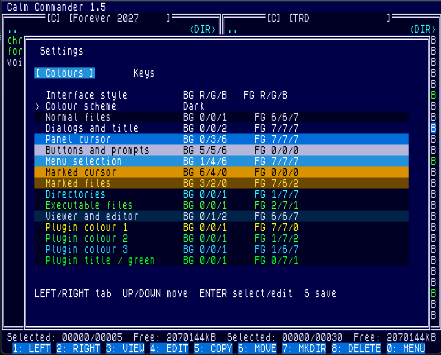 CalmCommander (ZX Spectrum Next) by shrek128